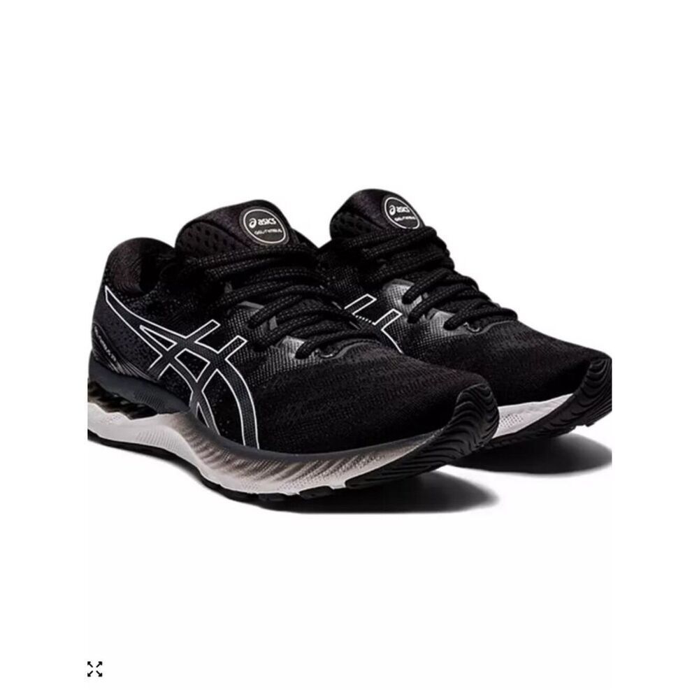 XLNT Asics Gel Nimbus 23 Shoes Womens Sz 8.5 US Black Anthracite White 40 EUR